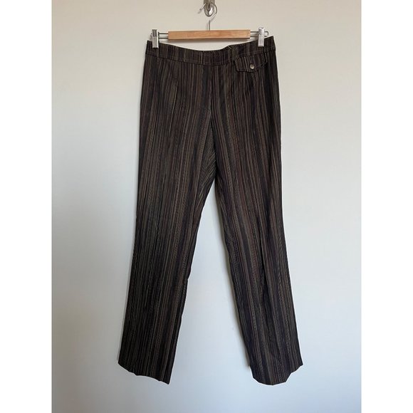 Collection Pants - Collection Brown & Tan Stripped Pants - Size 4